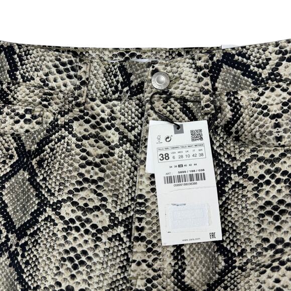 NWT ZARA High Rise Skinny Pant Size 6 Python Print - Picture 4 of 8